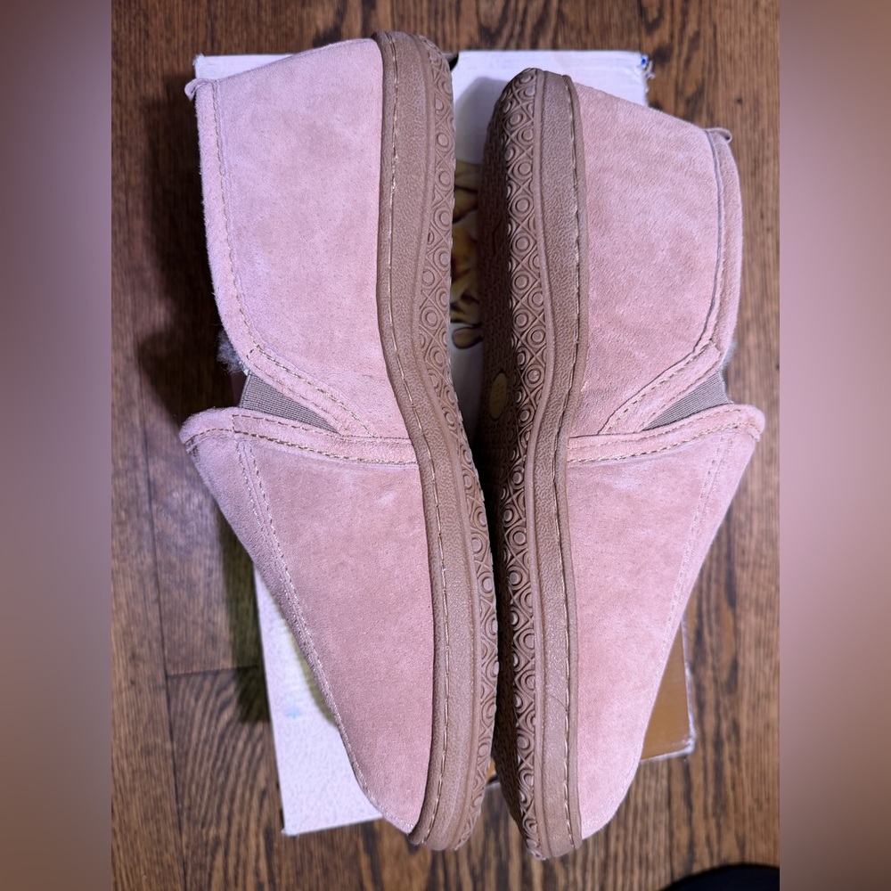 Old Friend men's san's sade slippers, cinnamon color, size M13 - Picture 2 of 12